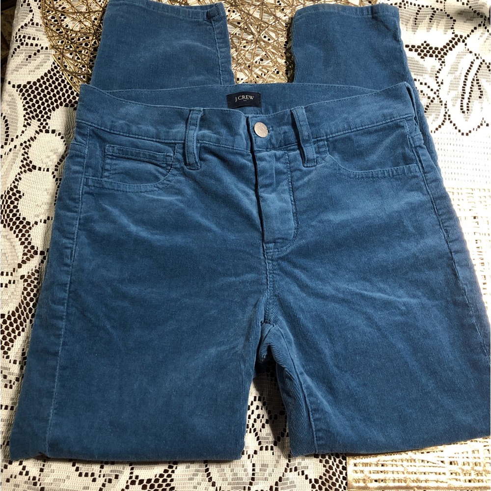 PREOWNED J.Crew ICELANDIC BLUE color Corduroy Pants SZ 25P in awesome condition
